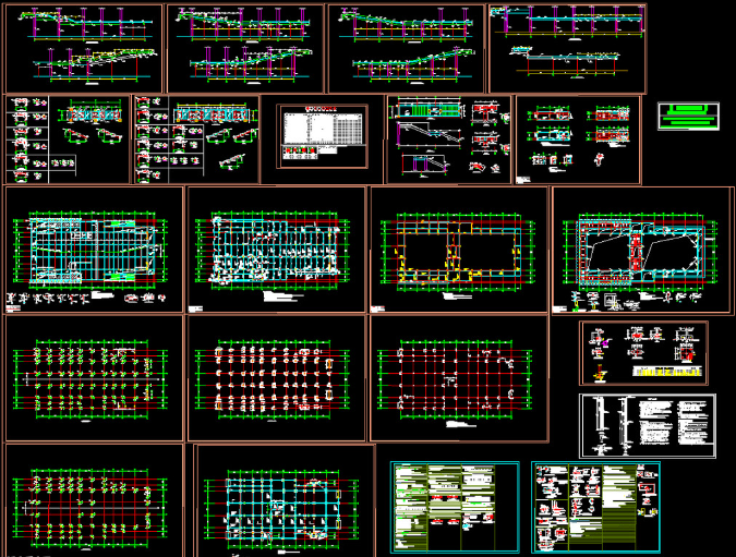 新乐钢结构报告厅图纸