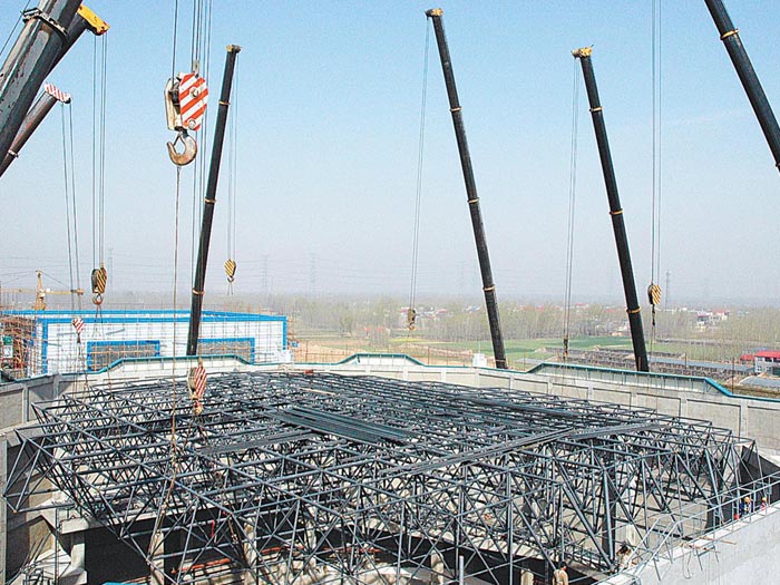 新乐网架高空滑移法