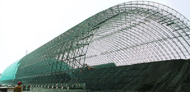 新乐热电厂螺栓球网架干煤棚